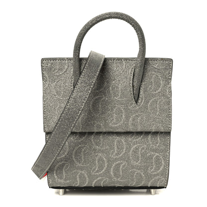 Christian Louboutin Glitter Calfskin Paloma Mini Empire Tote Silver 1 of 12