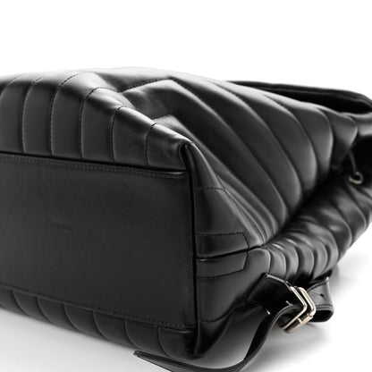 Saint Laurent Calfskin Y Quilted Monogram Medium Loulou Backpack Black 10 of 11