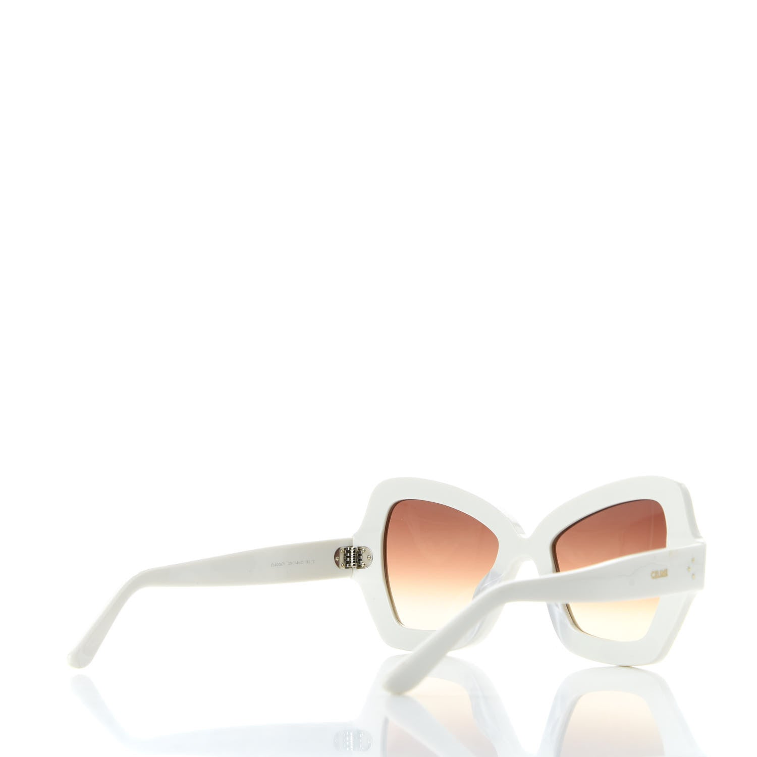 Celine Acetate Butterfly Sunglasses CL 40067I White 4 of 7