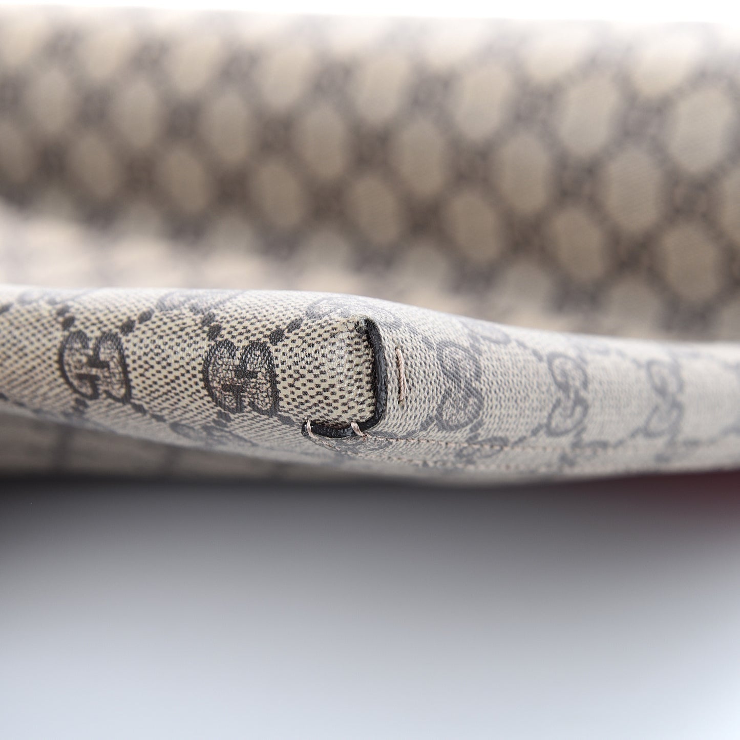 GG Supreme Monogram No Longer Not Yet Large Clutch Red