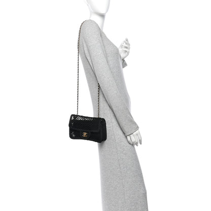 Chanel Mesh Macrame Small Flap Bag Black 2 of 12