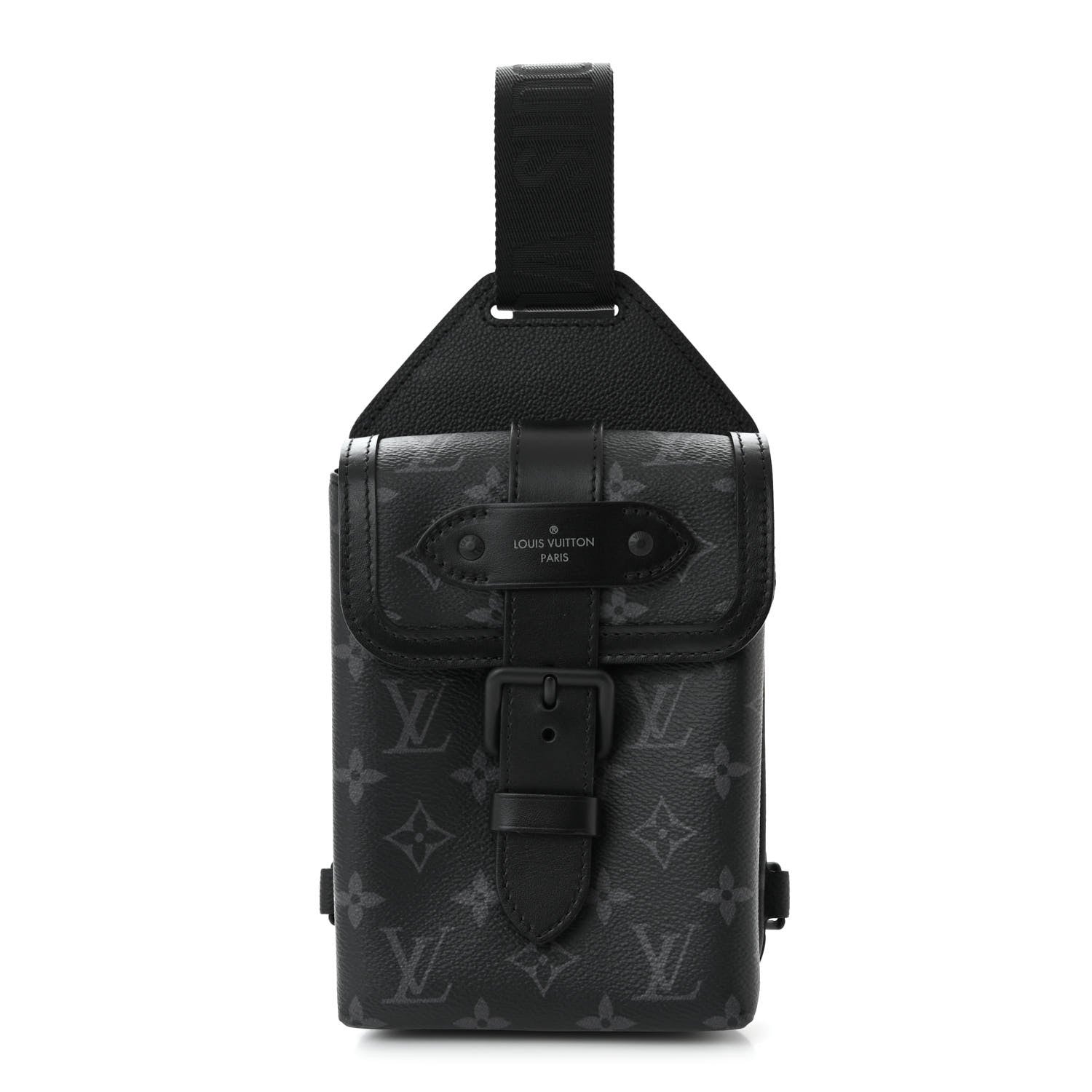 Louis Vuitton Monogram Eclipse Saumur Slingbag Black 1 of 10