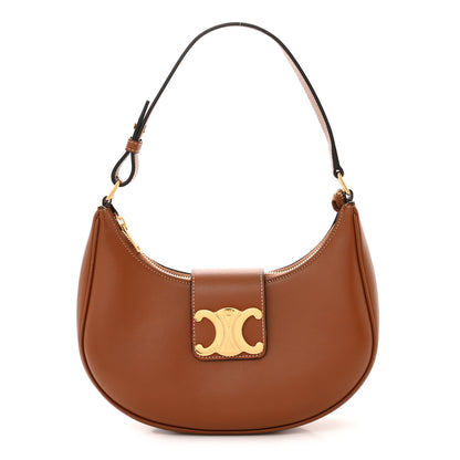 Celine Smooth Calfskin Medium Strap Ava Triomphe Shoulder Bag Tan 1 of 11