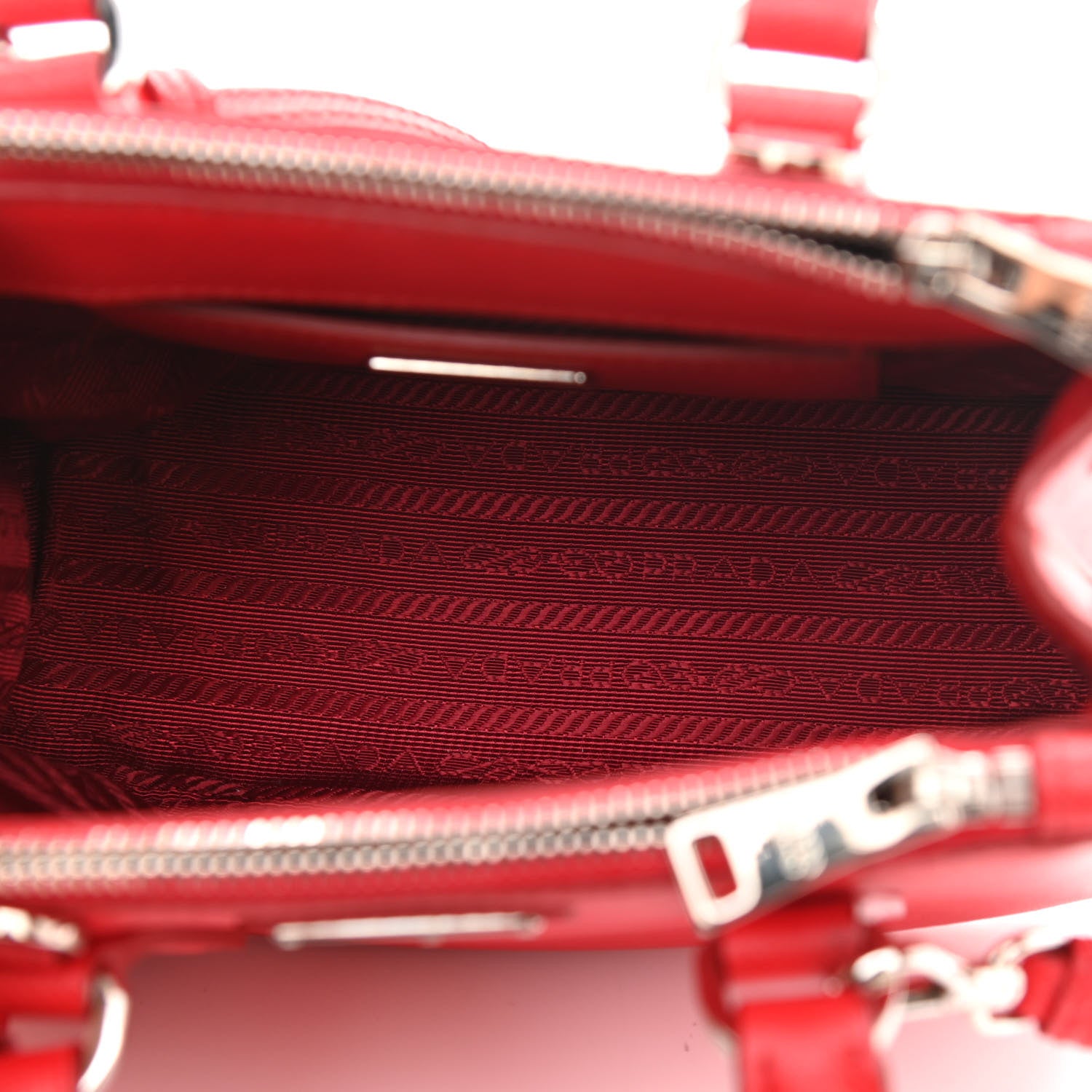 Prada Saffiano Mini Galleria Double Zip Crossbody Lacca 5 of 10