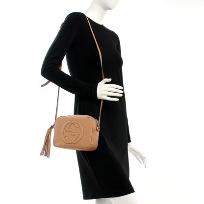 Gucci Pebbled Calfskin Small Soho Disco Bag Rose Beige 2 of 7
