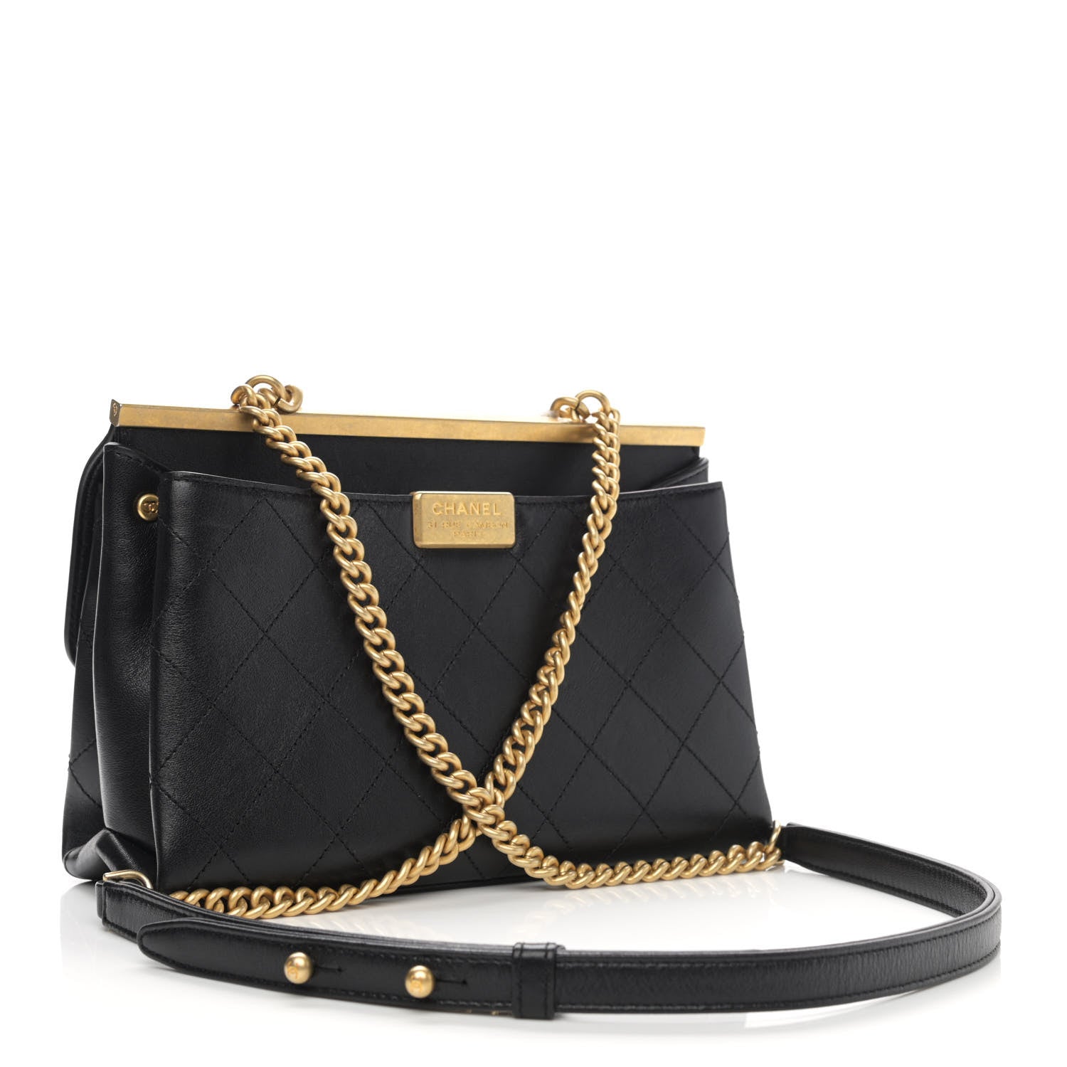 Chanel Lambskin Stitched Coco Luxe Small Flap Black 3 of 13