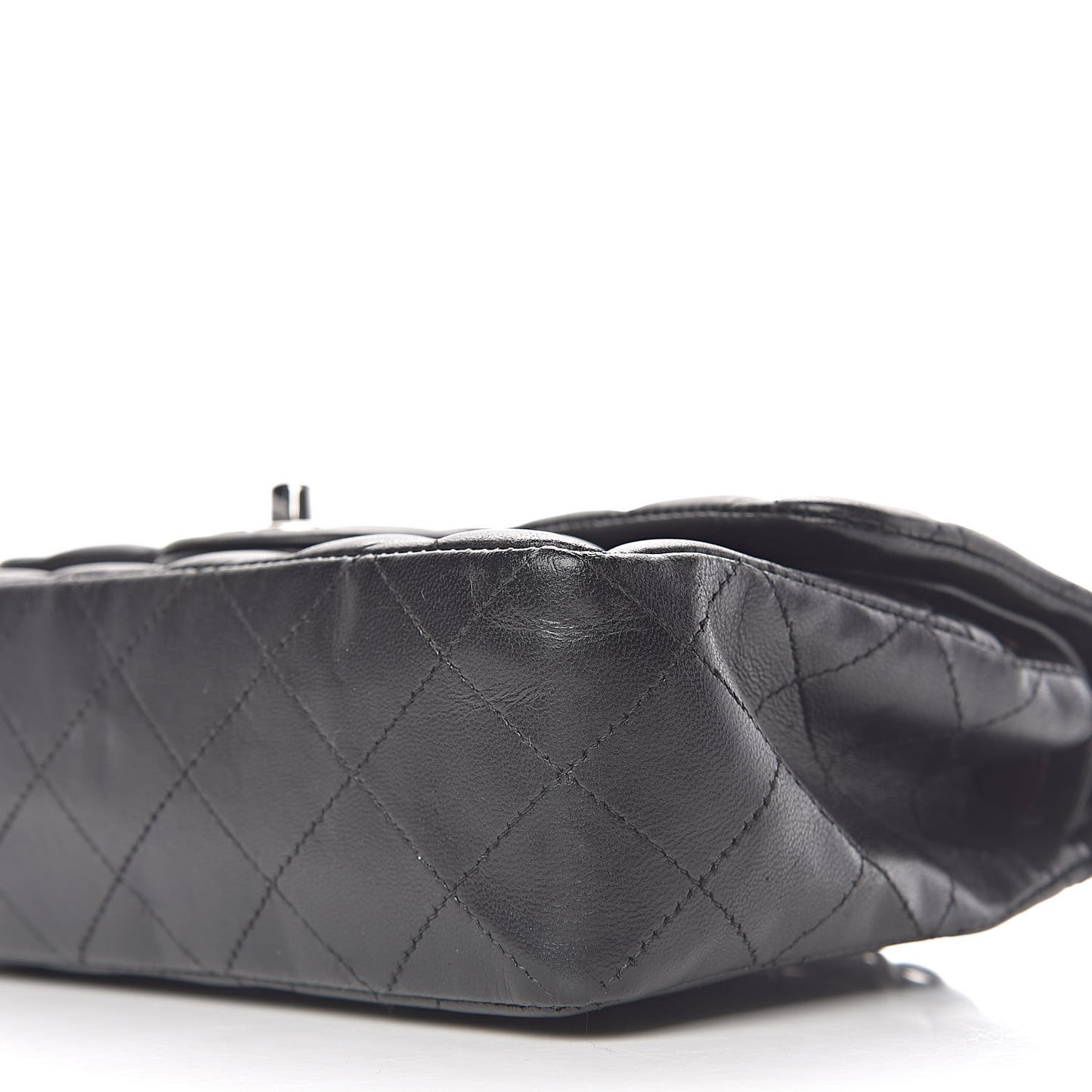 Lambskin Quilted Small Double Flap Black