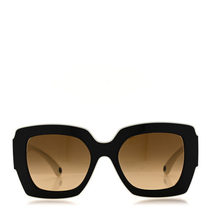 Chanel Acetate Square Sunglasses 6059 Black White 2 of 10
