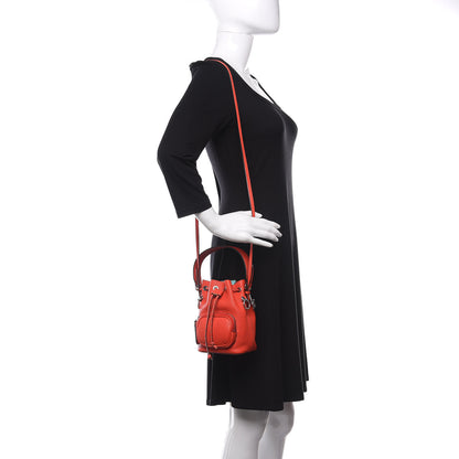 Fendi Cuoio Romano F is Fendi Mini Mon Tresor Pocket Bucket Bag Papavero 2 of 9