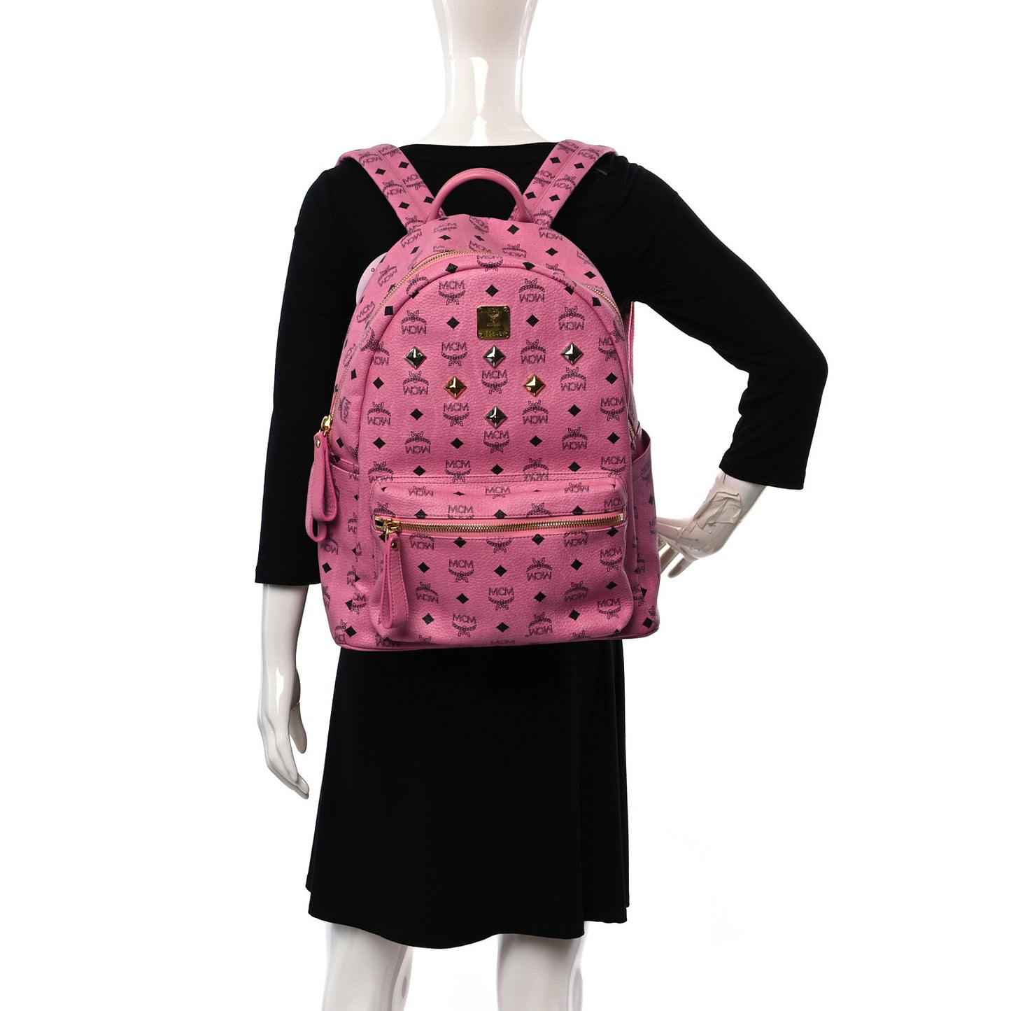 Visetos Medium Sprinkle Stud Stark Backpack Pink