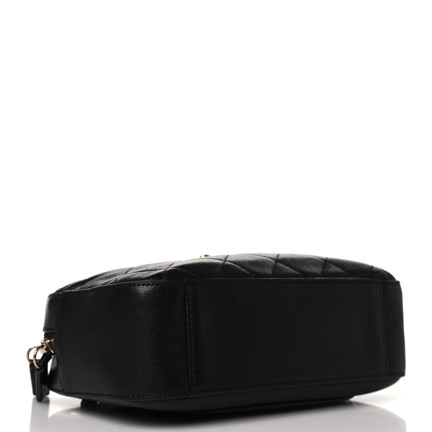 Goatskin Quilted Chanel 19 Camera Case Black