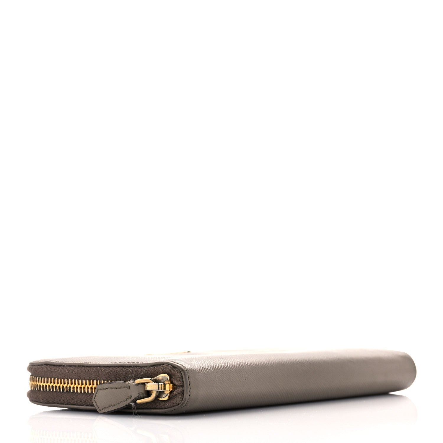 Prada Saffiano Metal Zip Around Wallet Argilla 4 of 10