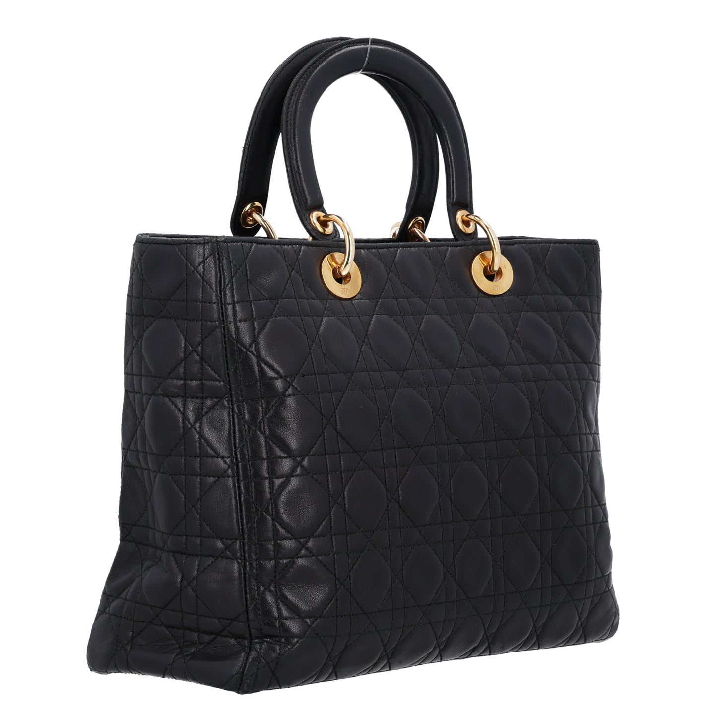 Lambskin Cannage Large Lady Dior Black