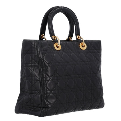 Christian Dior Lambskin Cannage Large Lady Dior Black 3 of 10
