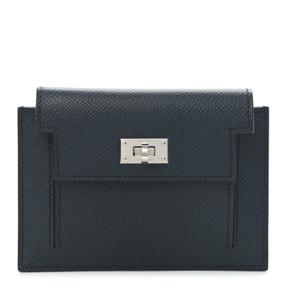 Hermes Epsom Kelly Pocket Compact Wallet Bleu Indigo 1 of 8