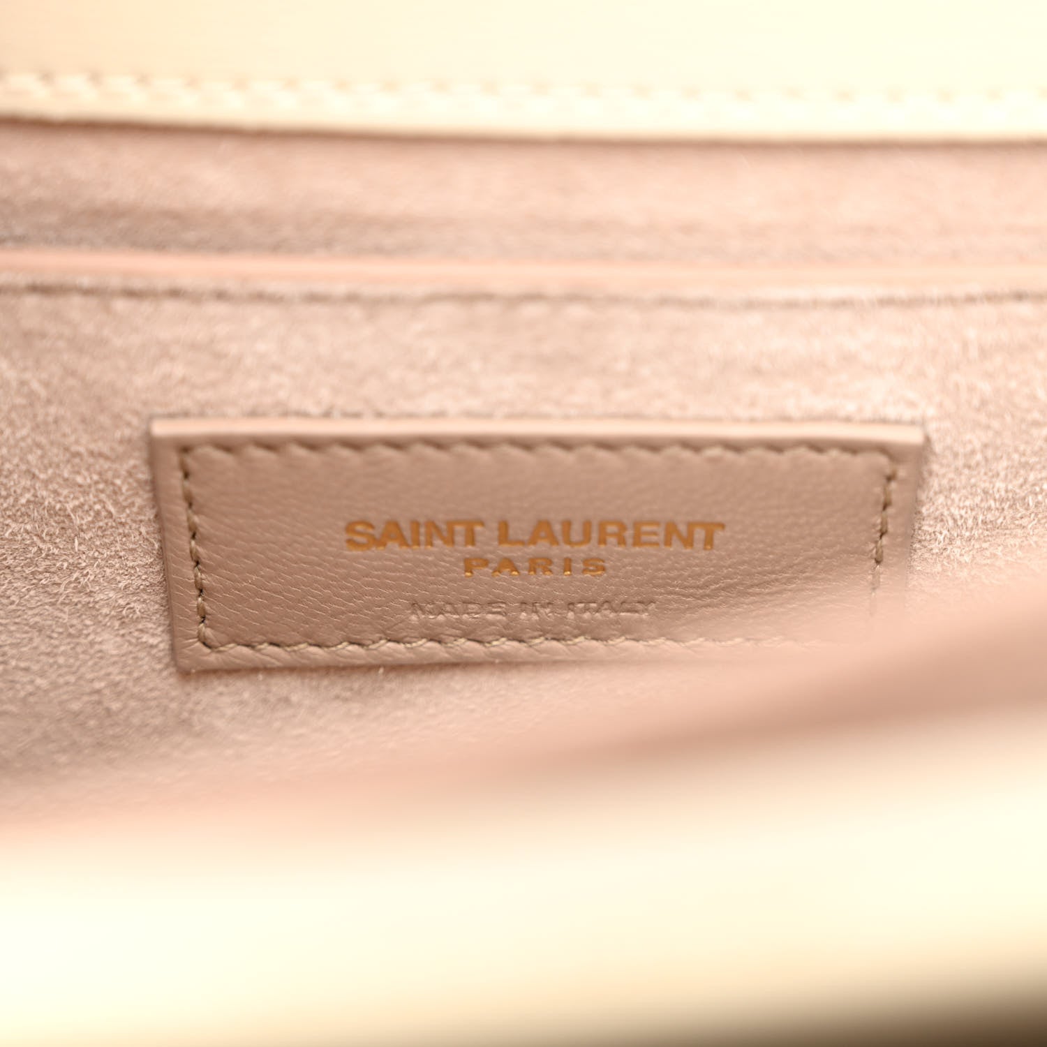 Saint Laurent Smooth Calfskin Medium Monogram Sunset Satchel Blanc Vintage 6 of 10