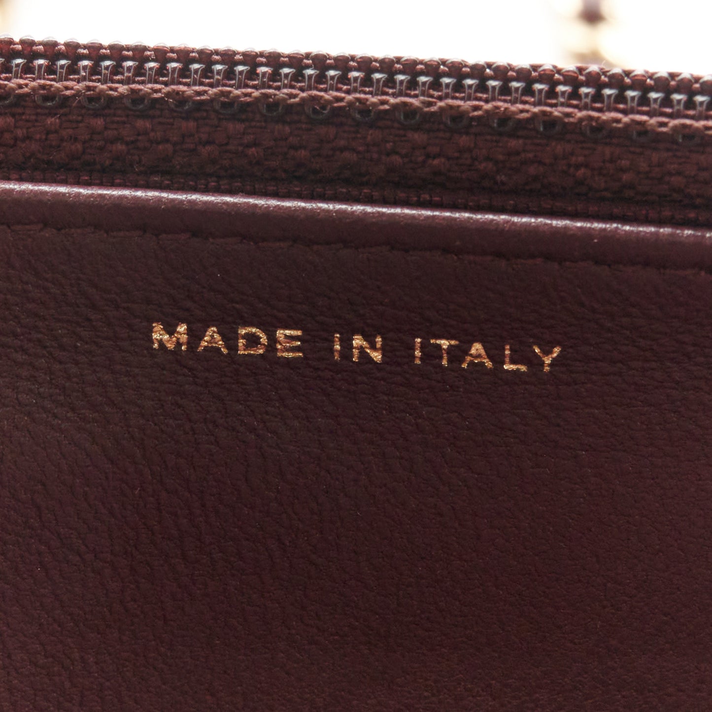 Lambskin Quilted Wallet On Chain WOC Burgundy