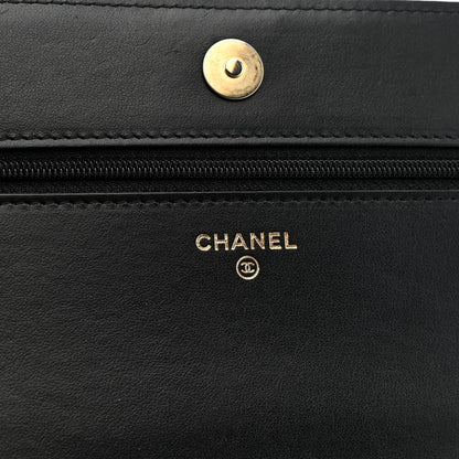 Chanel Caviar Quilted Boy Wallet On Chain WOC Black 6 of 12