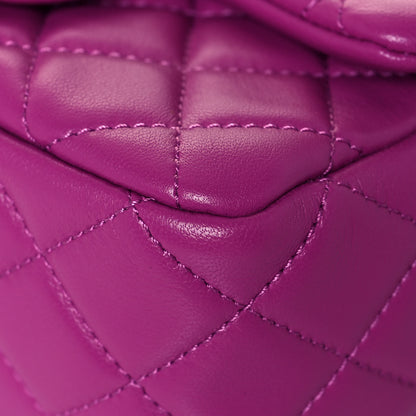 Chanel Lambskin Quilted Mini Pearl Crush Flap Purple 10 of 13