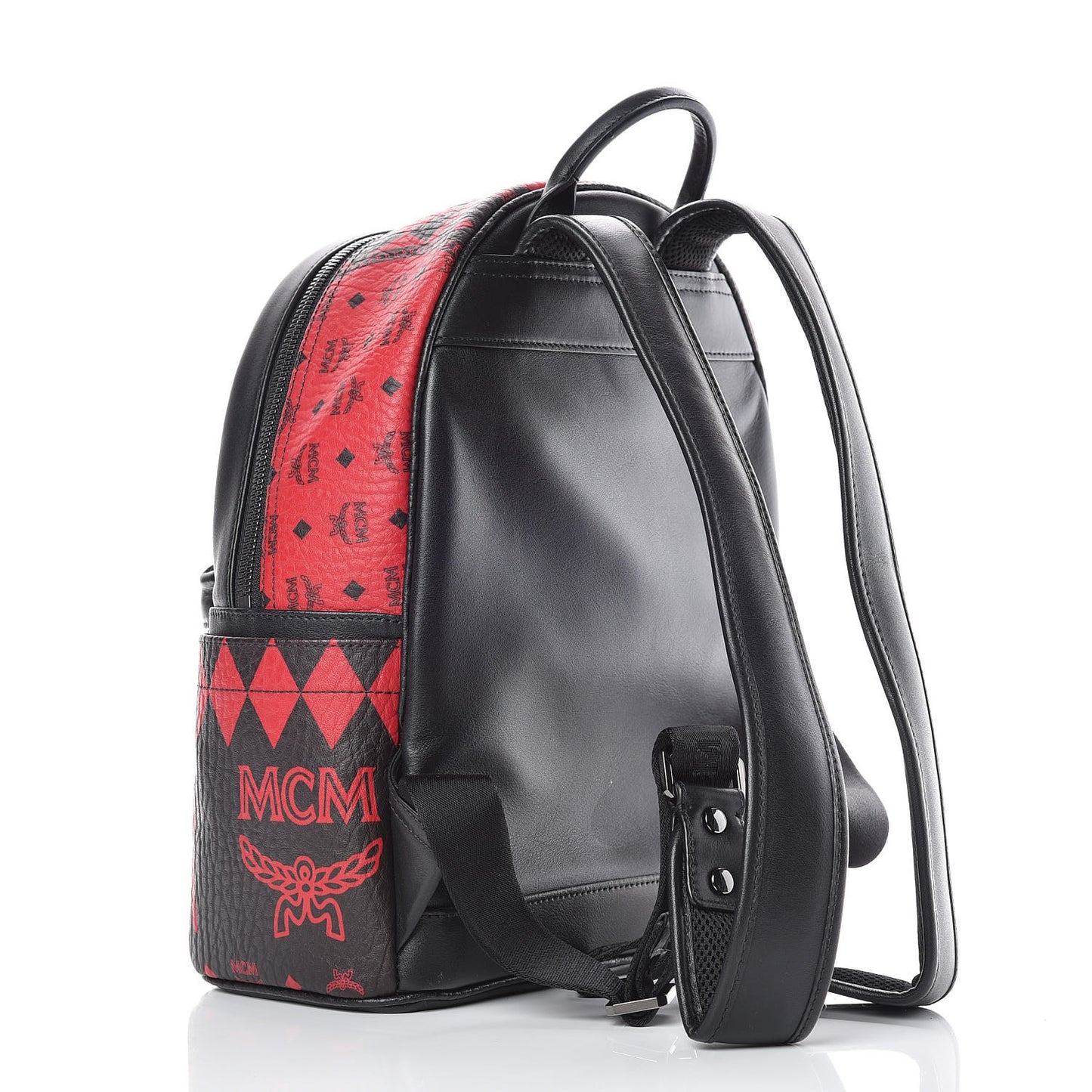 Visetos Baroque Print Small Stark Backpack Black Red