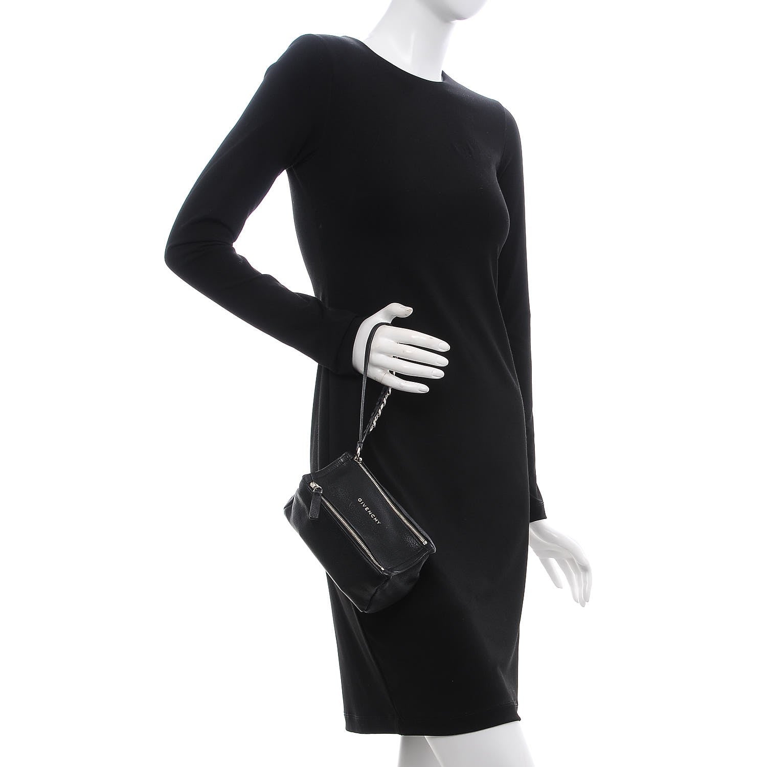 Givenchy Sugar Goatskin Pandora Wristlet Black 2 of 7
