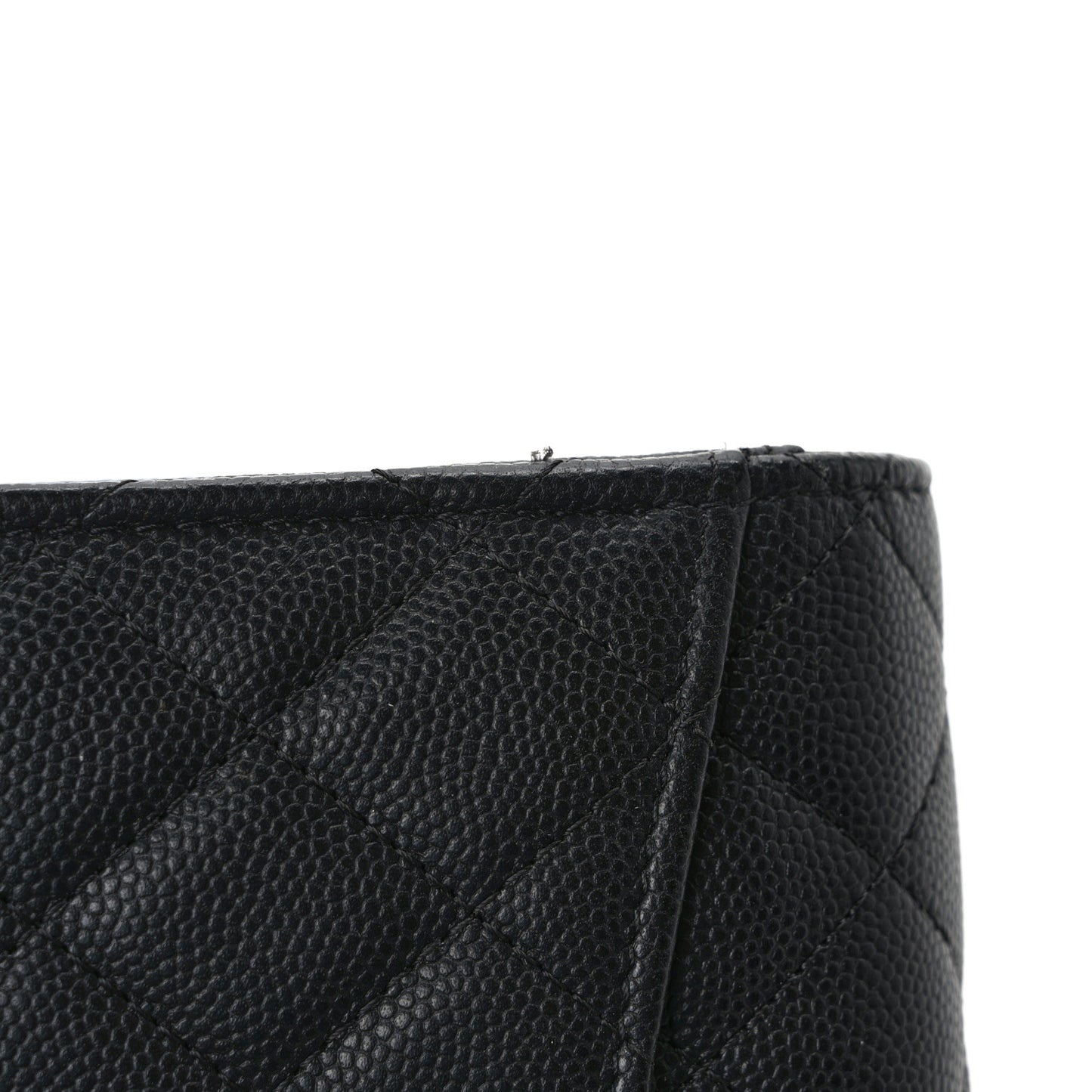 Caviar Quilted Medium Flap Wallet Black