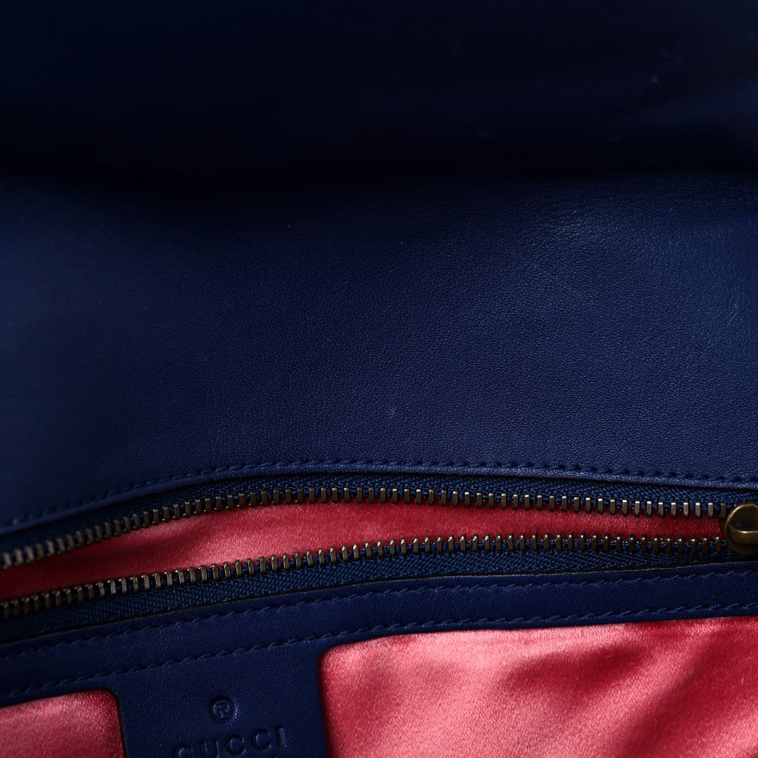 Gucci Velvet Matelasse Medium GG Marmont Shoulder Bag Cobalt Blue 19 of 26