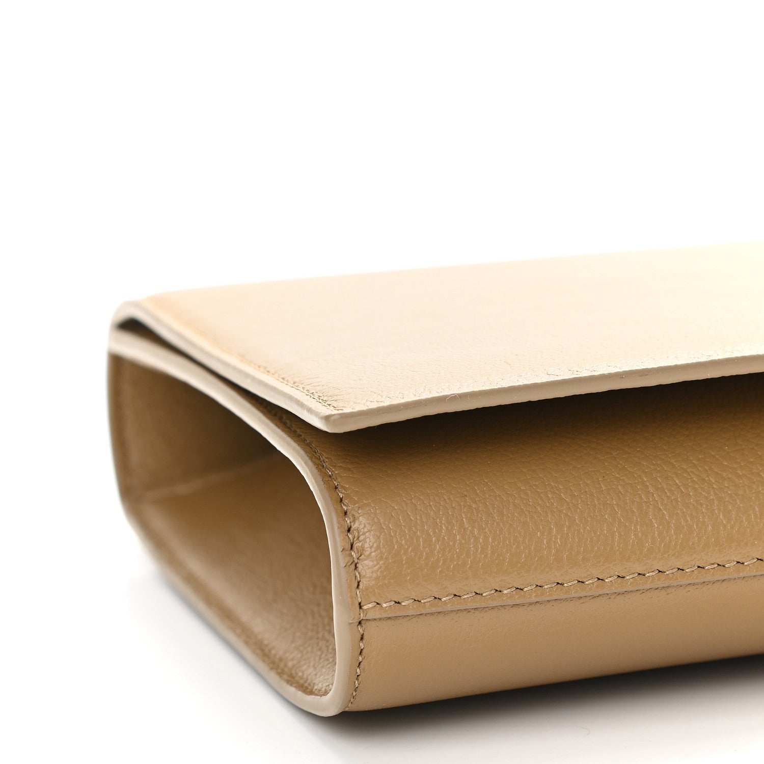 Saint Laurent Goatskin Large Belle De Jour Clutch Beige 8 of 9