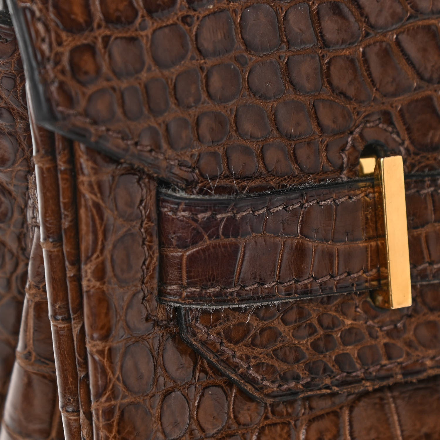 Hermes Shiny Porosus Crocodile Birkin 30 Havane 18 of 19