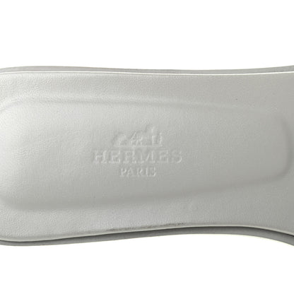 Hermes Epsom Oran Sandals 38 Bleu Glacier 7 of 10