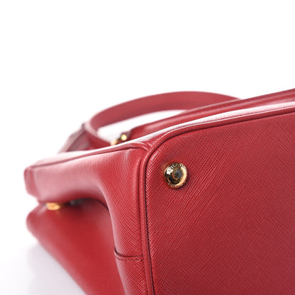 Prada Saffiano Small Galleria Double Zip Tote Fuoco 12 of 13