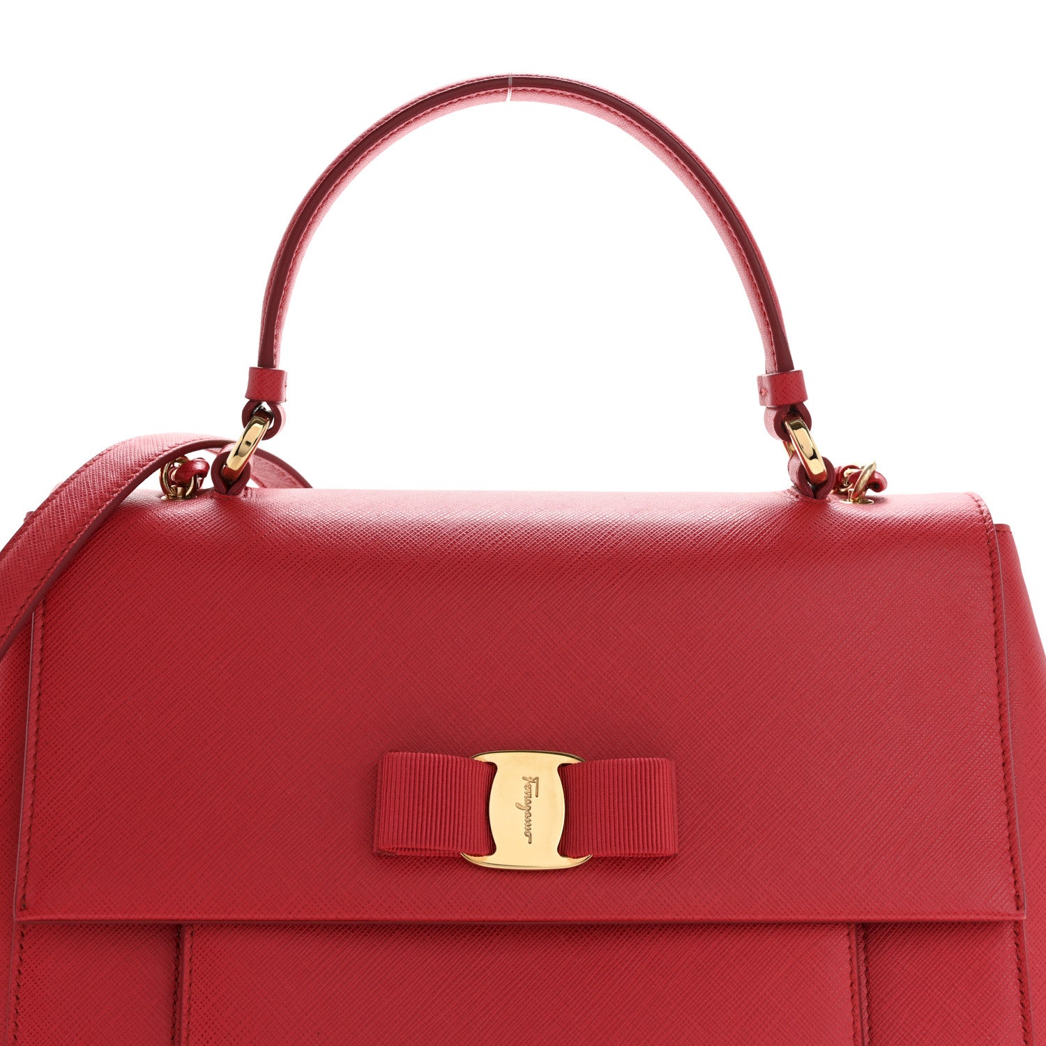 Salvatore Ferragamo Printed Calfskin Carrie O Chain Shoulder Bag Pamplona 7 of 13