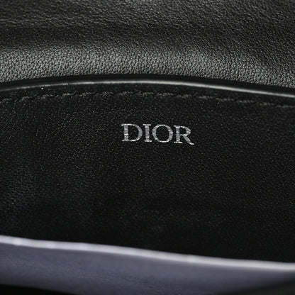 Christian Dior X KAWS Grained Calfskin Saddle Wristlet Black 8 of 9