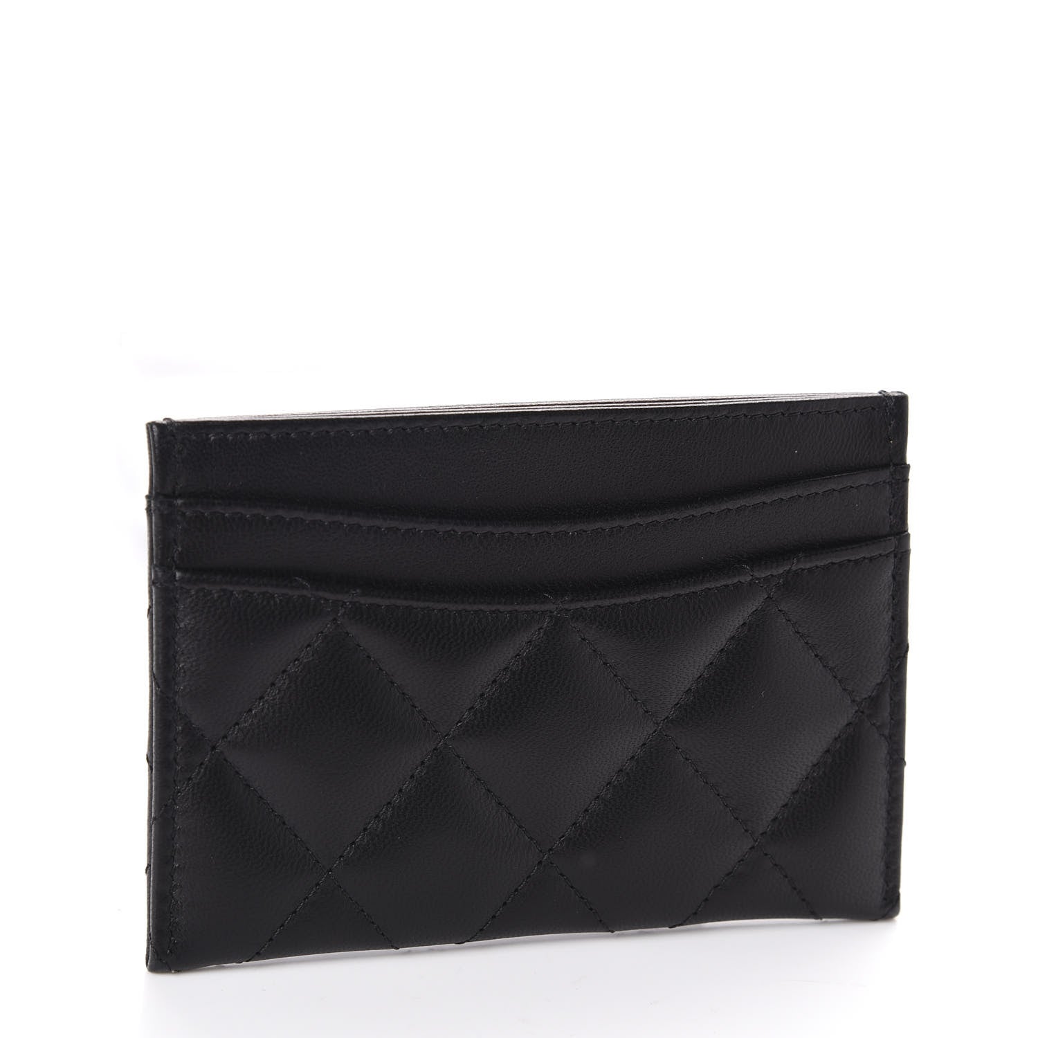 Chanel Lambskin Quilted Card Holder Black 3 of 9