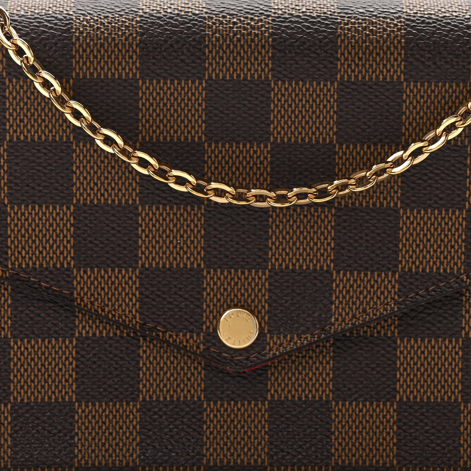Louis Vuitton LOUIS VUITTON Damier Ebene Pochette Felicie Chain Wallet 8 of 15