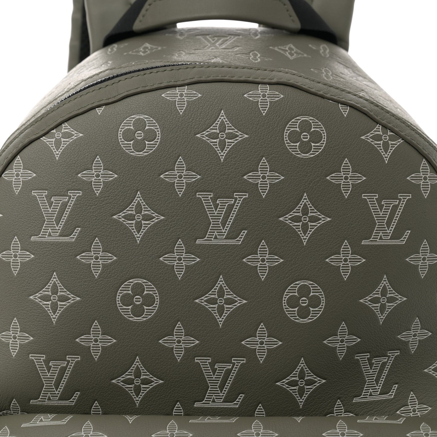 Calfskin Monogram Shadow Discovery Backpack PM Olive Green