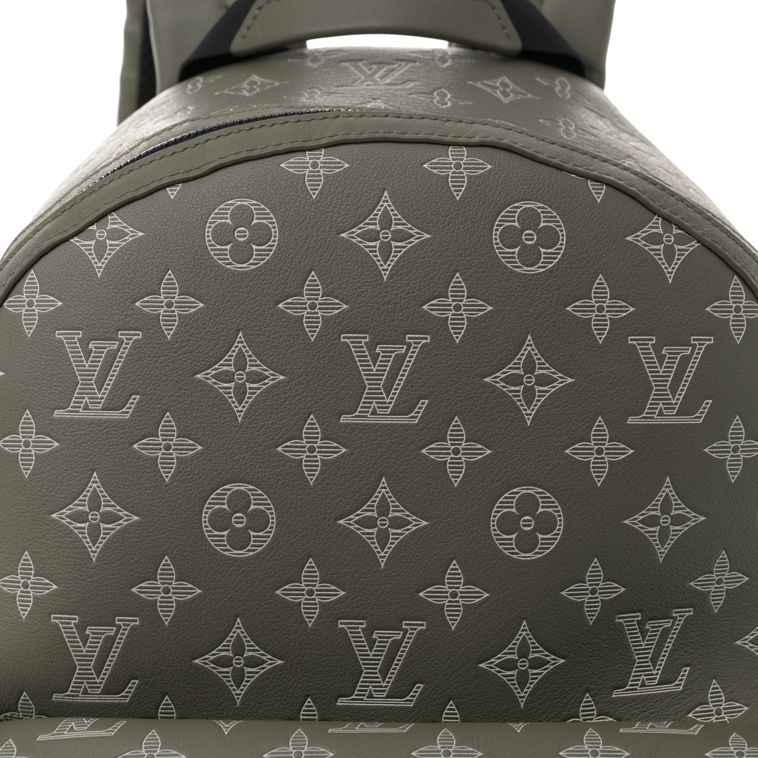 Louis Vuitton Calfskin Monogram Shadow Discovery Backpack PM Olive Green 7 of 10
