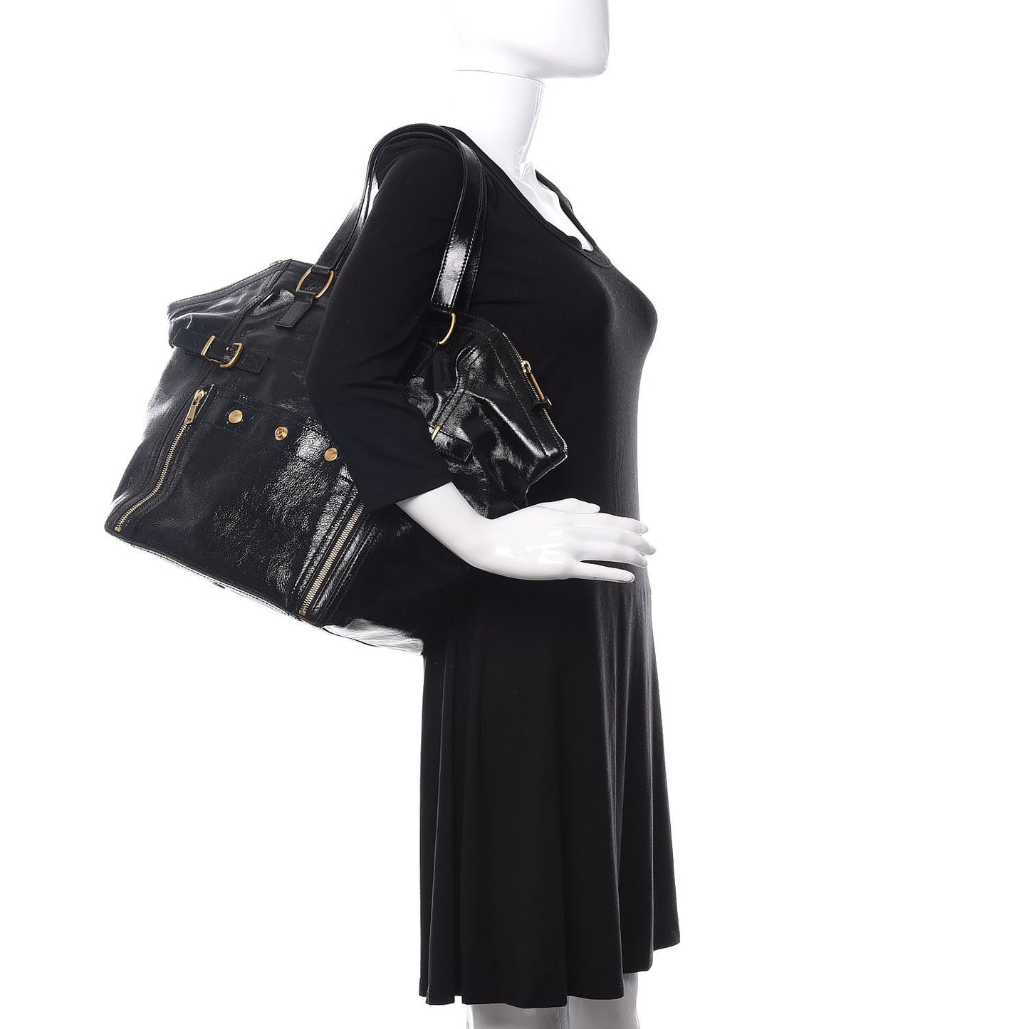 Patent Medium Downtown Black