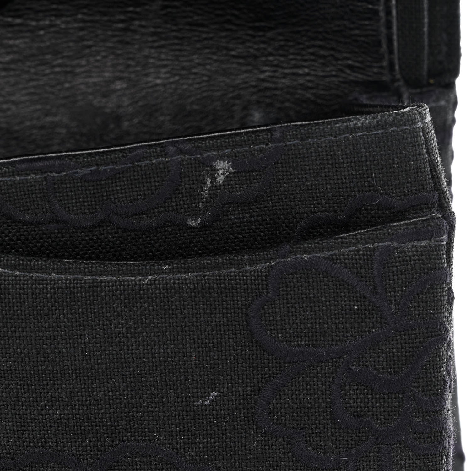 Chanel Canvas Camellia Embroidered Small Double Flap Black 11 of 13