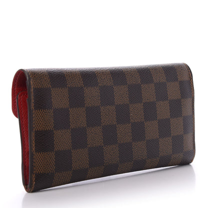 Louis Vuitton Damier Ebene Josephine Wallet Red 4 of 13