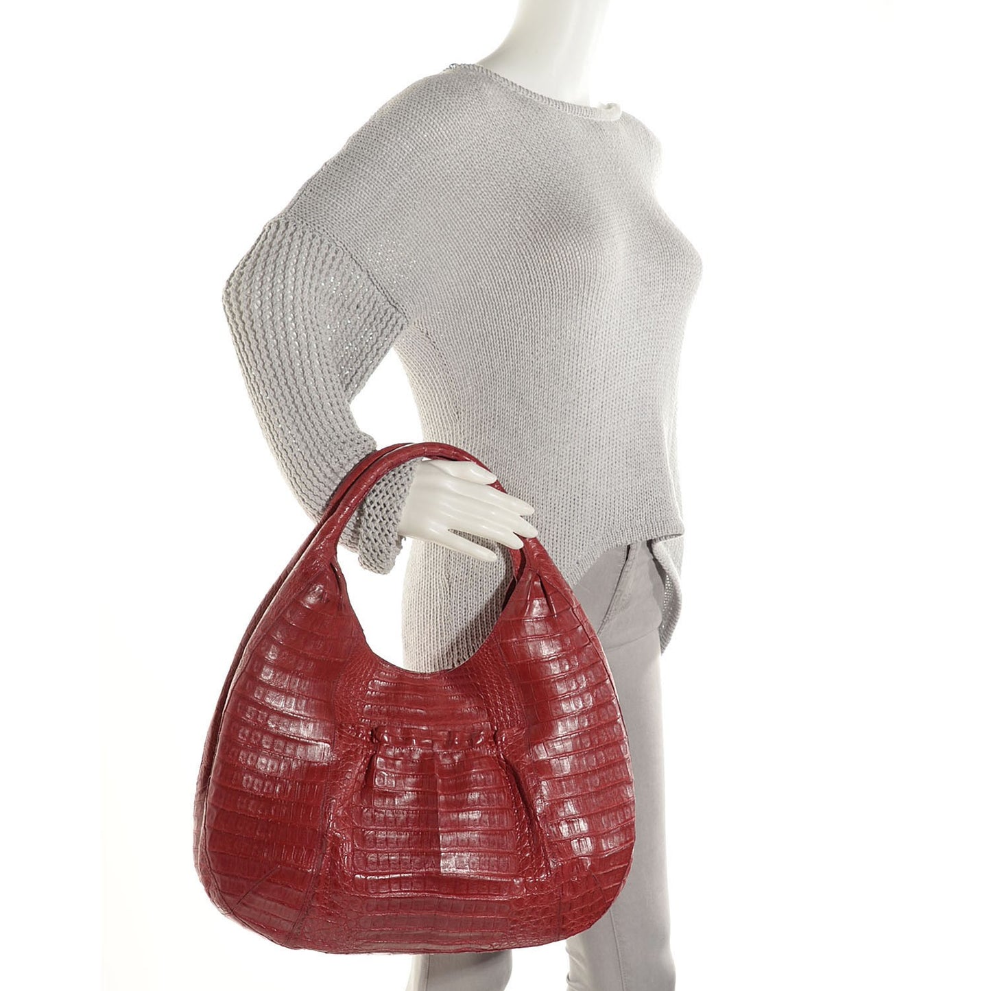 Crocodile Hobo Red