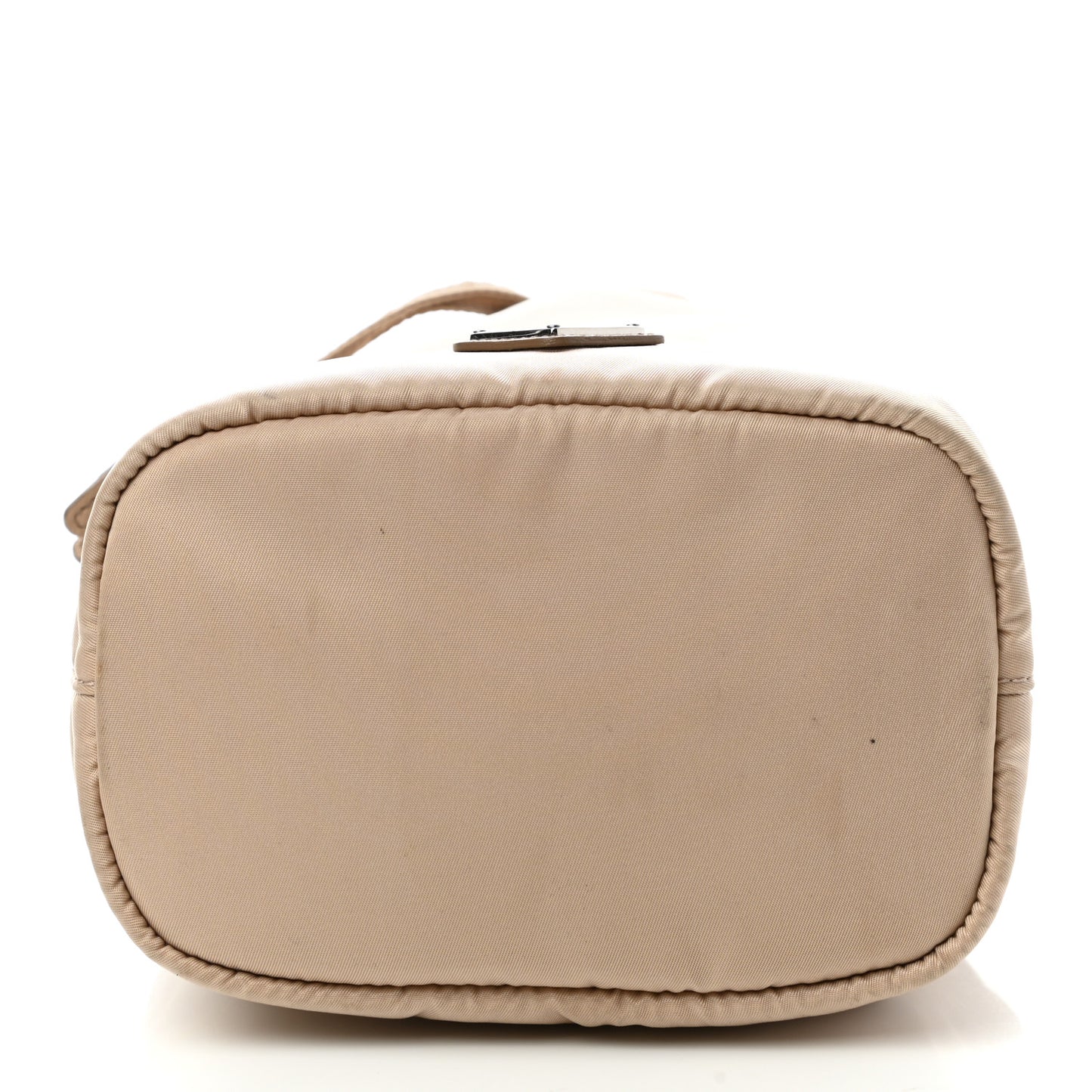 Saffiano Tessuto Nylon Vela Bucket Wristlet Cammeo