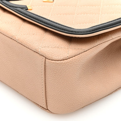 Chanel Caviar Quilted Medium CC Filigree Flap Beige Black 10 of 10