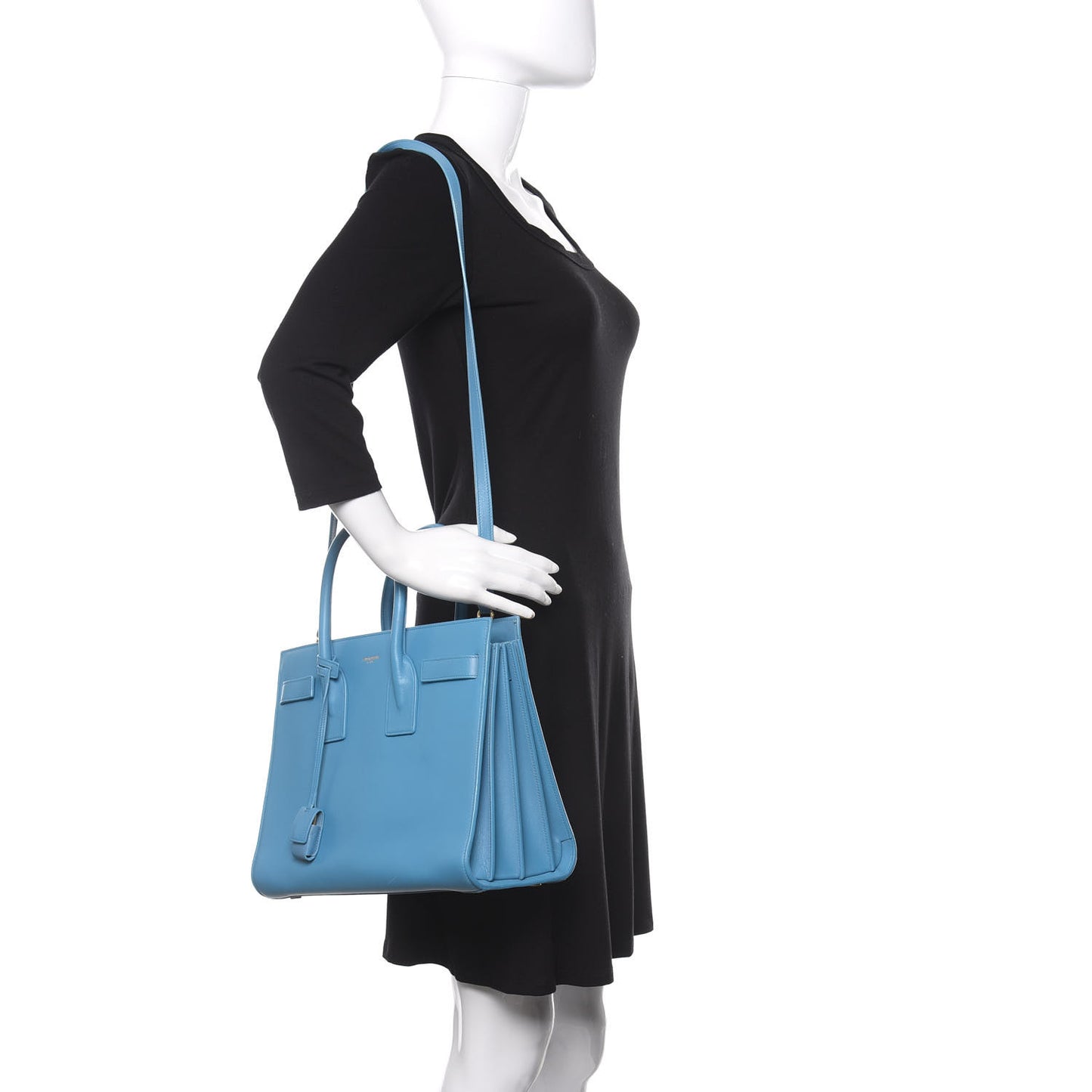 Calfskin Small Sac De Jour Light Blue