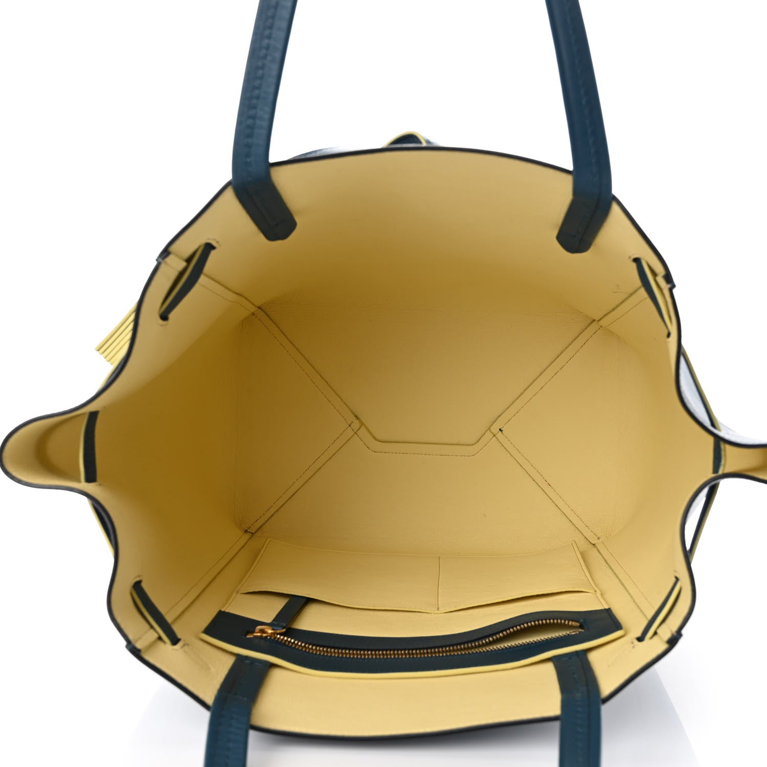 Celine Smooth Calfskin Small Tassel Cabas Phantom Deep Blue 5 of 9