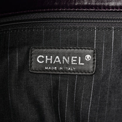 Chanel Lambskin In and Out XL Maxi Flap Dark Purple 6 of 10