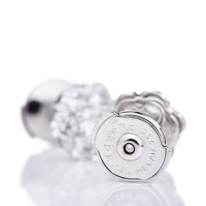 Van Cleef & Arpels 18K White Gold Diamond Fleurette Earrings 2 of 4