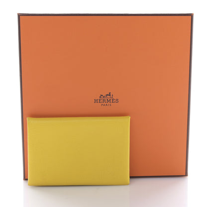 Hermes Chevre Mysore Calvi Card Case Lime 9 of 9