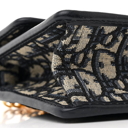 Christian Dior Oblique 30 Montaigne East West Chain Flap Bag Blue 9 of 11