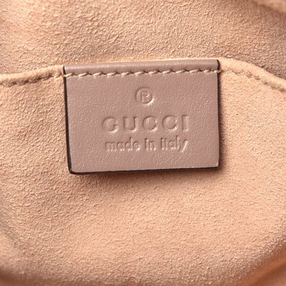 Gucci Calfskin Matelasse Mini GG Marmont Chain Shoulder Bag Porcelain Rose 6 of 9